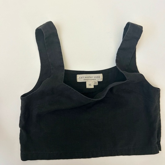 Saltwater LUXE Soleil Linen Crop Tank - Picture 4 of 7